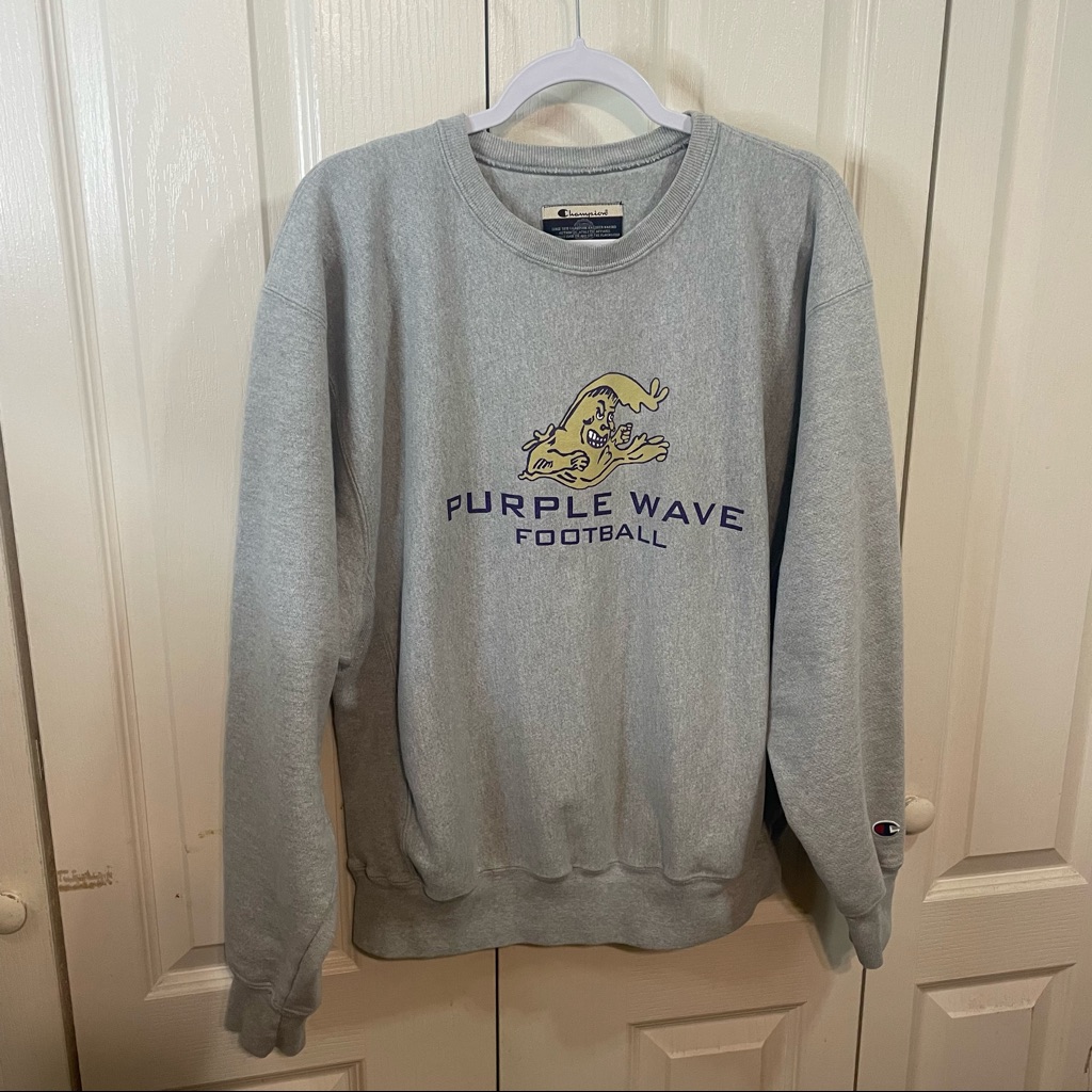 Purple Wave Football Sweatshirt